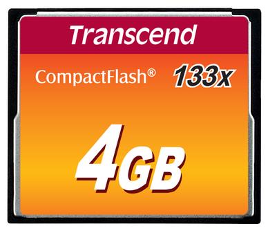 TRANSCEND 4GB Compact Flash Card (133X) MLC (Alt. TS4GCF133) (TS4GCF133)