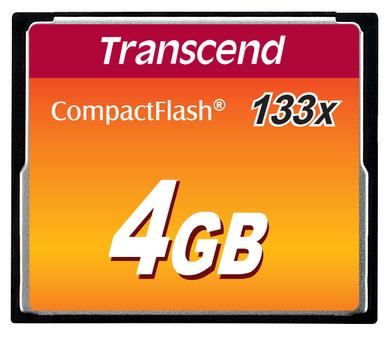 TRANSCEND 4GB Compact Flash Card (133X) MLC (Alt. TS4GCF133) (TS4GCF133)