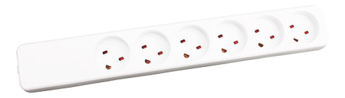 DELTACO 6 sockets - 1.5M - EDB Plug White (1600015-EDB)