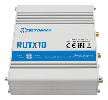TELTONIKA RUTX10 PROFESSIONAL ROUTER 1x WAN | 3x LAN | 802.11 AC Wave2 | BT (RUTX10)