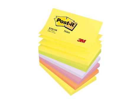 POST-IT Notatblokk POST-IT ZN 76x127 neon (6) (R350NR)