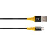 SCHWAIGER Ladekabel USB 2.0 A > USB Micro 1,2m schwarz/ gelb (WKUM10511)