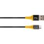 SCHWAIGER WKUM10 511, 1,2 m, USB A, Micro-USB B, USB 2.0, 480 Mbit/s, Sort, Gul (WKUM10511)