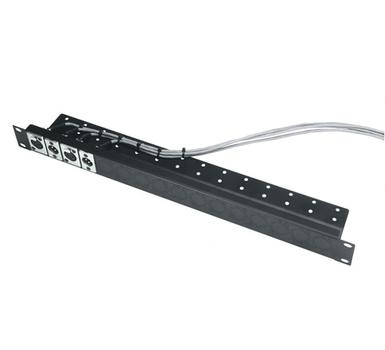 MIDDLEATLANTIC Universal Connector Panel | 1RU | w Cable Shelf | Black | Non-stock Item (UNI-1-C)