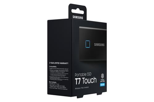 SAMSUNG Portable SSD T7 Touch 500GB -  (MU-PC500K/WW)