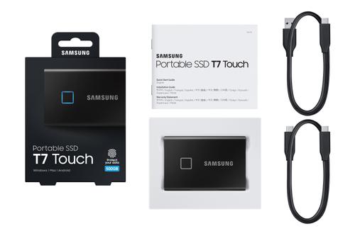 SAMSUNG Portable SSD T7 Touch 500GB -  (MU-PC500K/WW)