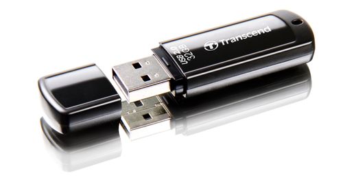 TRANSCEND JetFlash 350 - USB flash drive - 32 GB - USB 2.0 - black (TS32GJF350)