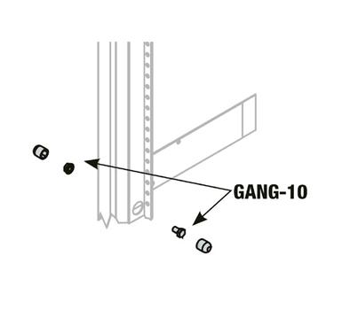 MIDDLEATLANTIC GANG-10 | Ganging Kit for 10 Racks | Black (GANG-10)