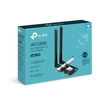 TP-LINK TP Link AC1200 Dual Band WiFi Bluetooth 4.2 PCI Express Adapter Black (Archer T5E)