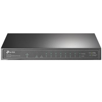 TP-LINK 10-Port Gigabit PoE+ Switch 8 Gigabit PoE+ Ports 1 Gigabit RJ45 Ports and 1 Gigabit SFP Slots 802.3at/ af 63W PoE Power (TL-SG1210P)