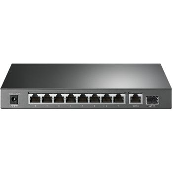 TP-LINK 10-Port Gigabit Switch with 8-Port PoE+  PORT: 8x Gigabit PoE+ Ports,  1x Gigabit Non-PoE Port,  1x Gigabit SFP Slot SPEC: 802.3at/ af,   63 W PoE Power,   Desktop Steel Case FEATURE: Plug and Play (TL-SG1210P)