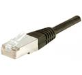 EXC Network Cable | Cat 5e | F/UTP | Patch round (standard) | Black | 1m