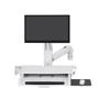 ERGOTRON SV SIT-STAND COMBO ARM WITH PAN BRIGHT WHITE TEXTURE CRTS (45-583-216)