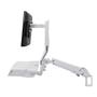ERGOTRON SV SIT-STAND COMBO ARM WITH PAN BRIGHT WHITE TEXTURE CRTS (45-583-216)