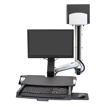 ERGOTRON SV COMBO ARM WORKSURFACE MEDIUM CPU HOLDER PAN FUNCTION CRTS (45-595-026)
