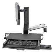 Ergotron StyleView Sit-Stand Combo Arm monteringssett - Patented Constant Force Technology - for LCD-skjerm / tastatur / mus / strekkodeskanner - polert aluminium