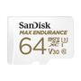 SANDISK Minneskort MicroSDXC 64GB Max Endurance med adapter