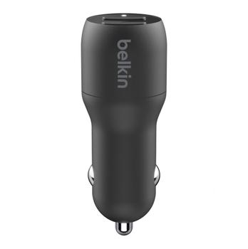 BELKIN Dual USB-A Car Charger 24W + USB-A to USB-C Cable / CCE001bt1MBK (CCE001bt1MBK)