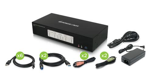 IOGEAR 4-Port 4K Tripl View Disp Port (GCS1964)