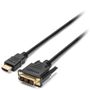 KENSINGTON HDMI (M) to DVI-D (M) Passive Cable, 6ft - Adapterkabel - DVI-D männlich zu HDMI männlich - 1.83 m - Doppelisolierung - Schwarz - passiv, Daumenschrauben