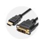 KENSINGTON n HDMI (M) to DVI-D (M) Passive Cable, 6ft - Adapter cable - DVI-D male to HDMI male - 1.83 m - double shielded - black - passive, thumbscrews (K33022WW)