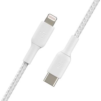 BELKIN Lightning to USB-C Braided Cable (MFi) 1m White / CAA004bt1MWH (CAA004bt1MWH)