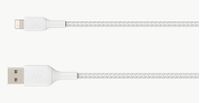 BELKIN Lightning to USB-A Braided Cable (MFi) 1m White / CAA002bt1MWH (CAA002bt1MWH)