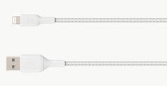 BELKIN Lightning to USB-A Braided Cable (MFi) 1m White / CAA002bt1MWH (CAA002bt1MWH)