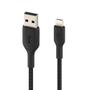 BELKIN Lightning to USB-A Braided Cable (MFi) 15cm Black / CAA002bt0MBK (CAA002bt0MBK)