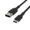 BELKIN USB-A to USB-C Braided Cable 2m Black / CAB002bt2MBK (CAB002bt2MBK)