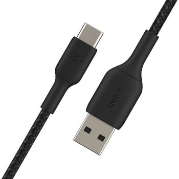 BELKIN USB-A to USB-C Braided Cable 15cm Black / CAB002bt0MBK (CAB002bt0MBK)