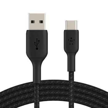 BELKIN USB-A to USB-C Braided Cable 1m Black / CAB002bt1MBK (CAB002bt1MBK)