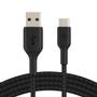 BELKIN USB-A to USB-C Braided Cable 1m Black / CAB002bt1MBK (CAB002bt1MBK)