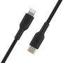 BELKIN Lightning to USB-C Braided Cable (MFi) 1m Black /CAA004bt1MBK