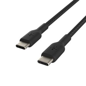 BELKIN USB-C to USB-C Braided Cable 1m Black / CAB004bt1MBK (CAB004bt1MBK)