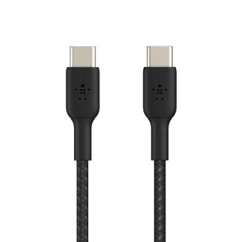 BELKIN USB-C to USB-C Braided Cable 1m Black / CAB004bt1MBK (CAB004bt1MBK)
