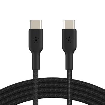 BELKIN USB-C to USB-C Braided Cable 1m Black / CAB004bt1MBK (CAB004bt1MBK)