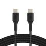 BELKIN USB-C to USB-C Braided Cable 1m Black / CAB004bt1MBK (CAB004bt1MBK)
