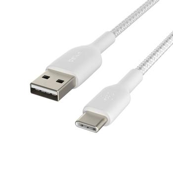 BELKIN USB-A to USB-C Braided Cable 3m White / CAB002bt3MWH (CAB002bt3MWH)