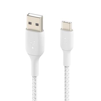 BELKIN USB-A to USB-C Braided Cable 1m White / CAB002bt1MWH (CAB002bt1MWH)