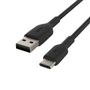 BELKIN USB-kabel USB-A Mannelijk USB-C Mannelijk 0,15 m Zwart