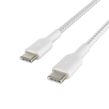 BELKIN USB-C to USB-C Braided Cable 1m White / CAB004bt1MWH (CAB004bt1MWH)