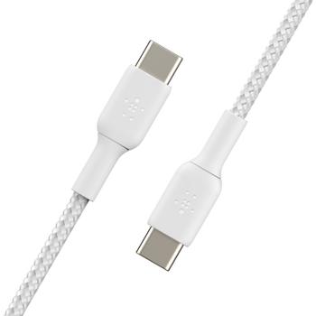BELKIN USB-C to USB-C Braided Cable 1m White / CAB004bt1MWH (CAB004bt1MWH)
