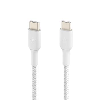 BELKIN USB-C to USB-C Braided Cable 1m White / CAB004bt1MWH (CAB004bt1MWH)
