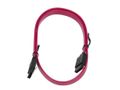 IIGLO SATA 6Gbs kabel 0,5m (rød) Datakabel, SATA kabel hann til hann, lås, rette kontakter, PVC
