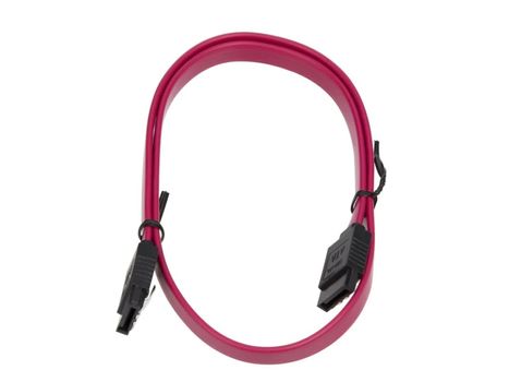 IIGLO SATA 6Gbs kabel 0,5m (rød) Datakabel,  SATA kabel hann til hann, lås, rette kontakter,  PVC (II-SATASATA6-R050)