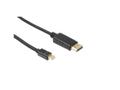 IIGLO MiniDP til Displayport kabel 1m (sort) 4K60Hz, 3D Video, PVC
