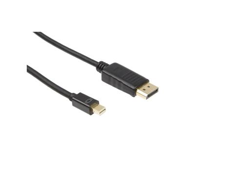 IIGLO MiniDP til Displayport kabel 1m (sort) 4K60Hz, 3D Video, PVC (II-MDPMDPM-B010)