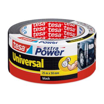 TESA extra Power Universal - Gaffatape - 50 mm x 25 m - sort (56388-00001-07)