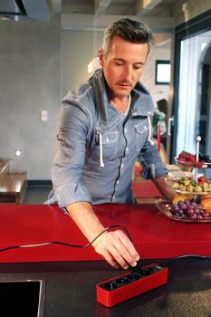 BRENNENSTUHL Ecolor 4fach rot/ schwarz 1,5m (1153240070)